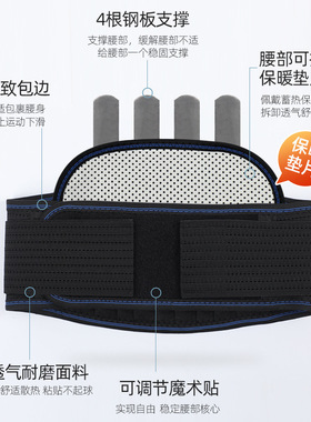 窄款透气护腰带垫四季腰椎间盘