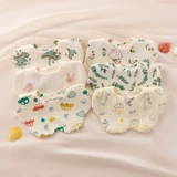 Детский марлевый водонепроницаемый дышащий слюнявчик, нагрудник для новорожденных для еды