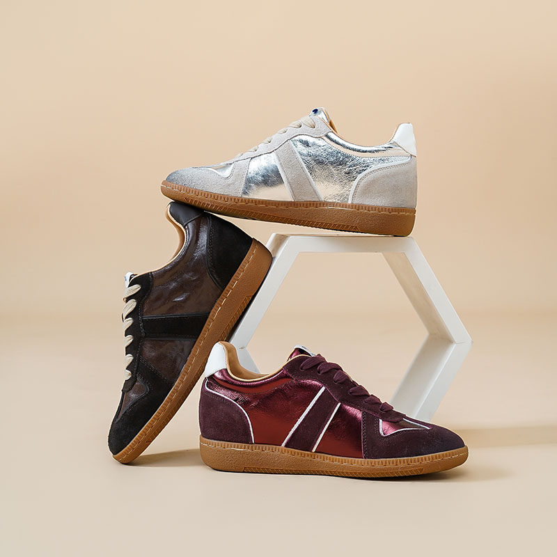 内增高5cm~VCA牛皮德训鞋女平底鞋真皮休闲鞋软底不累脚鞋子板鞋,淘宝优惠券,粉丝福利购,淘宝优惠卷