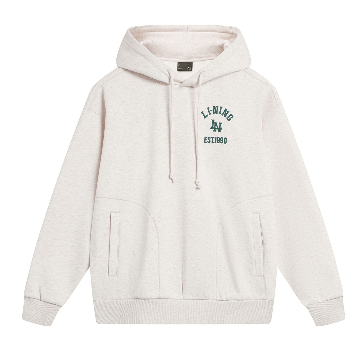 Lining/李宁正品秋季女子运动生活系列连帽加绒套头卫衣AWDTE42 - 图1