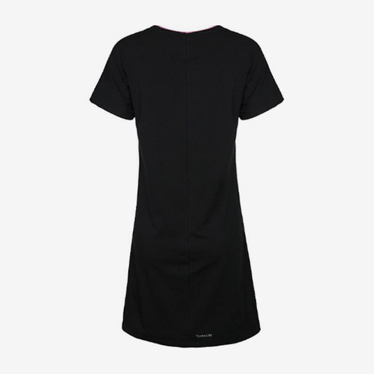 Vestido midi deportivo con estampado de letras y cuello redondo para mujer adidas original neo CV6956
