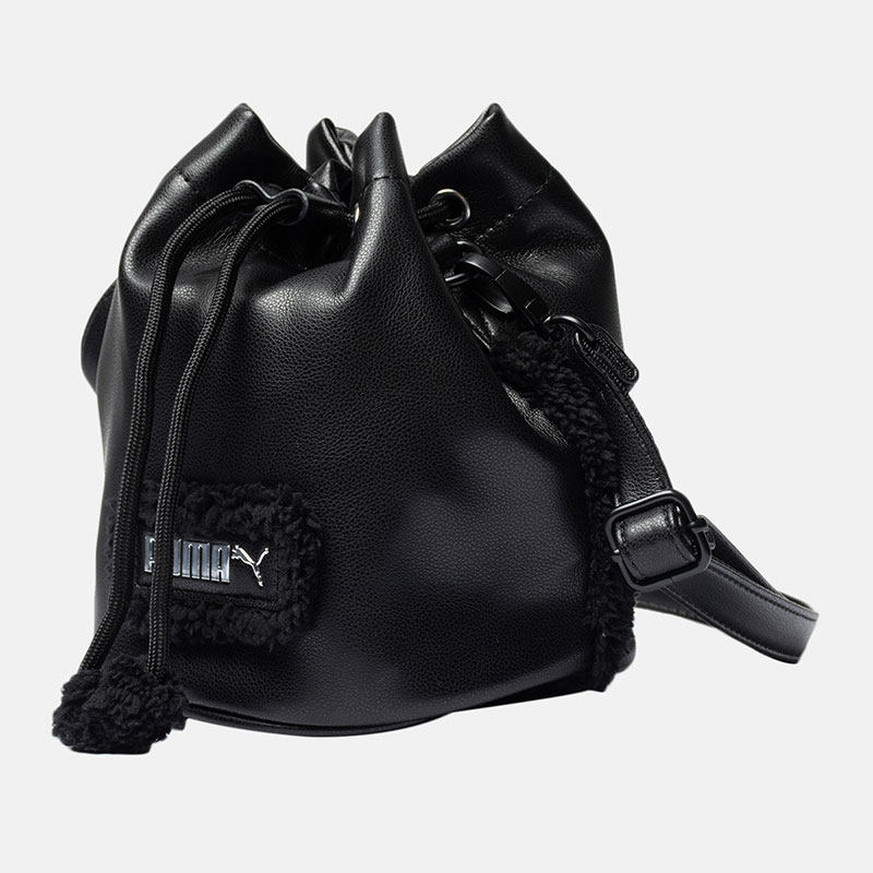 PUMA/彪马正品当季新款男女同款皮革拼接单肩水桶包077474-01,淘宝优惠券,粉丝福利购,淘宝优惠卷