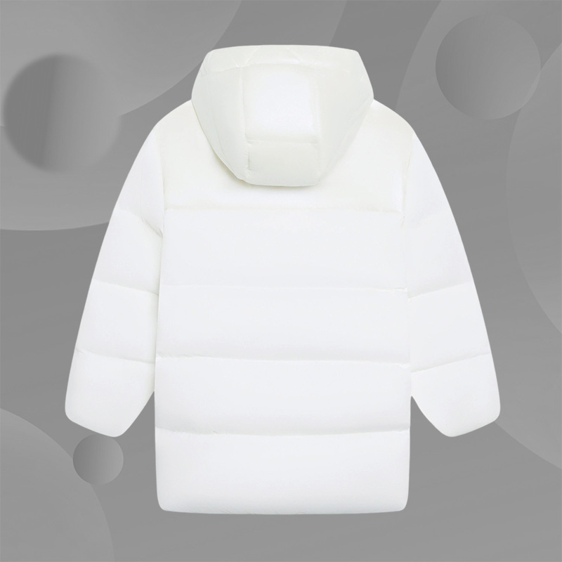 Lining/李宁正品女童羽绒服中长款连帽休闲鸭绒保暖外套YYMS060 - 图0