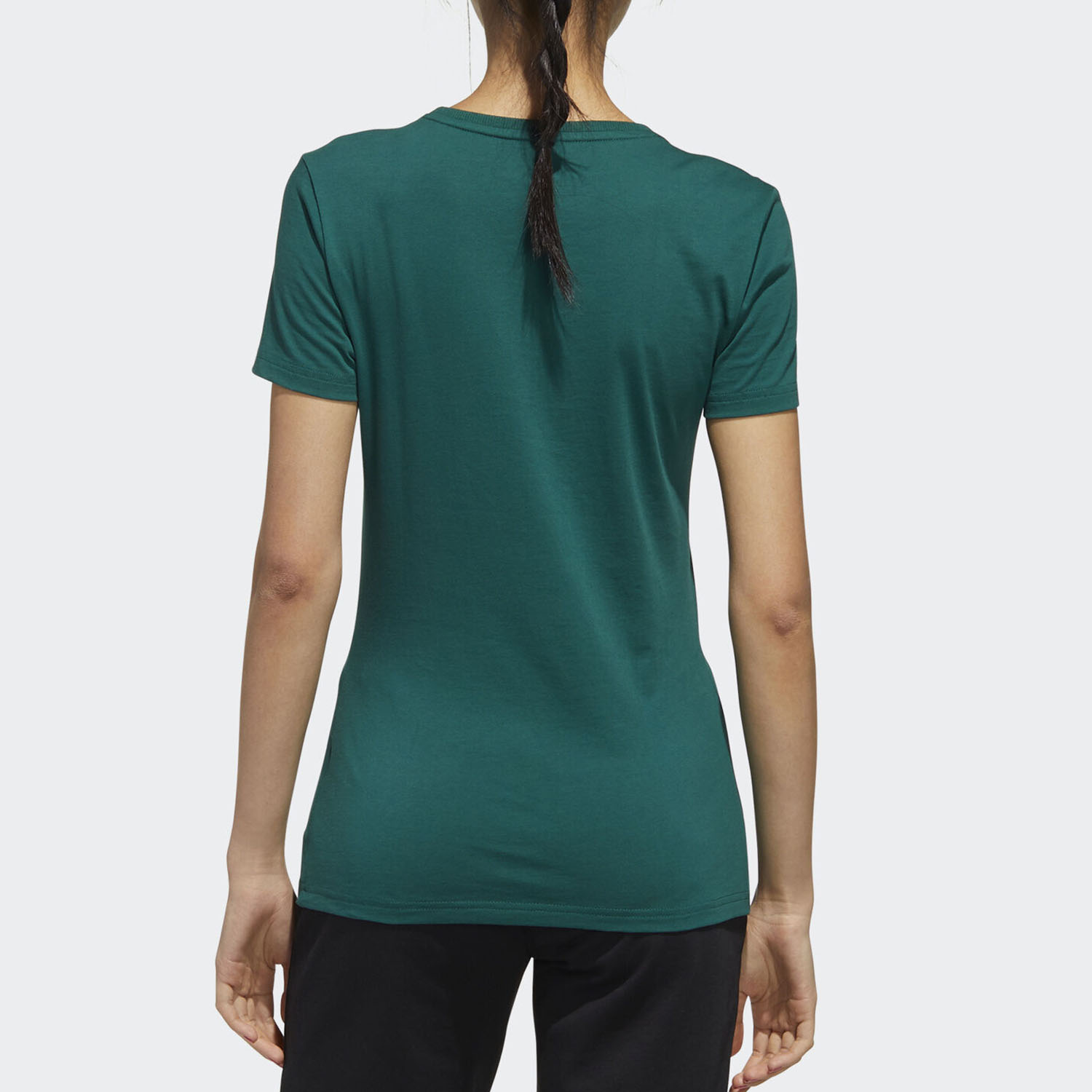 Adidas/阿迪达斯正品当季新款女子休闲运动圆领短袖TFP7866 - 图2