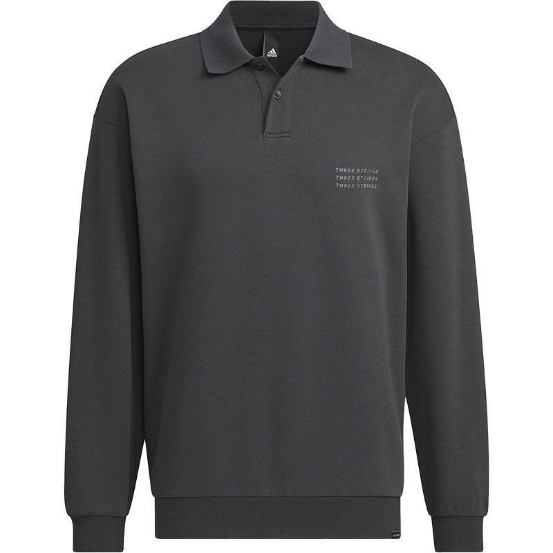 Adidas/阿迪达斯正品运动男士休闲宽松长袖翻领POLO衫IS7419,淘宝优惠券,粉丝福利购,淘宝优惠卷