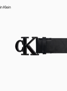 CK男士字母扣头皮革腰带皮带