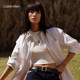 CK Ladies Hot Girl ບ່າຂວາ embroidered Round Neck ເສື້ອທີເຊີດແຂນສັ້ນ