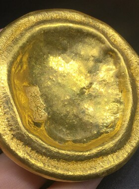 古玩古代金元宝黄铜金饼马蹄金锭道具古董金N条金块金砖小黄鱼摆