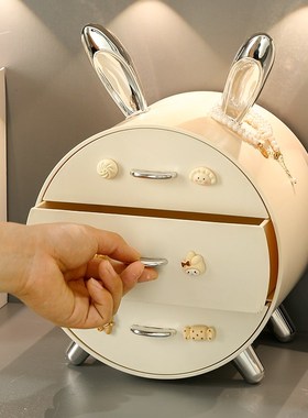 速发桌面收轻盒抽屉式纳居装饰品入户玄关置物架收纳摆件家奢