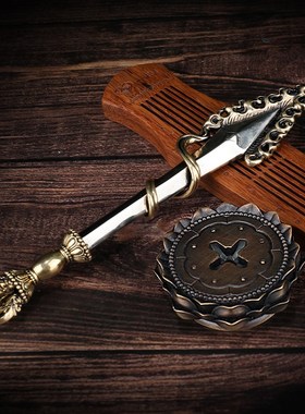 速发尼式黄铜文殊箭摆件菩尔智慧宝剑摆件家用法器金刚杵藏泊萨纯