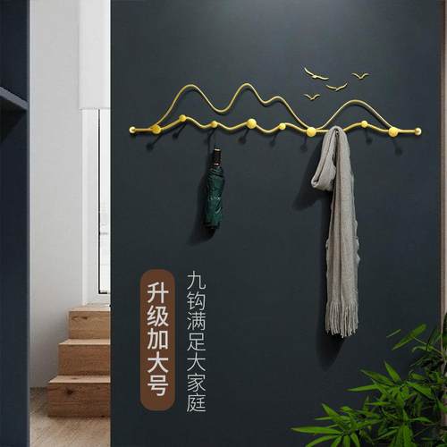 创意免打孔进门后挂衣钩帽子收纳黏钩轻奢入户墙上壁挂钥匙置物架 - 图0