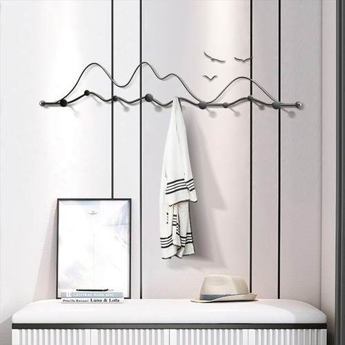 创意免打孔进门后挂衣钩帽子收纳黏钩轻奢入户墙上壁挂钥匙置物架 - 图1