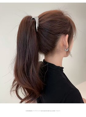 设计感金属翅膀抓夹女洋气发夹头饰小众盘发鲨鱼夹2023年新款简约