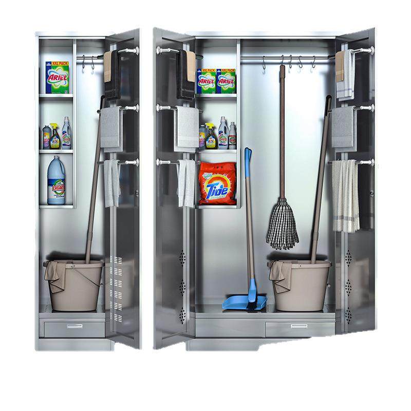 304不锈钢单双门清洁柜学校工具收纳柜阳台拖把户外储物保洁柜,淘宝优惠券,粉丝福利购,淘宝优惠卷