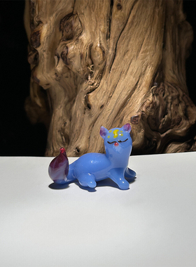 80年代北京非遗纯手工艺品12十二生肖料器老琉璃生肖小摆件怀旧