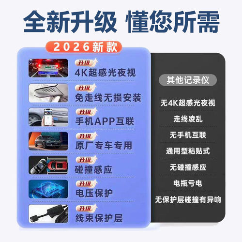 25-26款五菱星光730行车记录仪专用原厂隐藏式免走线4K超高清夜视 - 图0