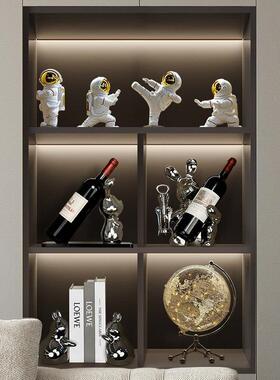 客厅酒柜装饰品摆件暴力熊地球仪大象套装轻奢高档高级感餐边柜