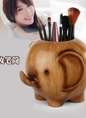 大象笔筒桌面收纳摆件创意时尚办公桌书房装饰品送老师教师节礼物