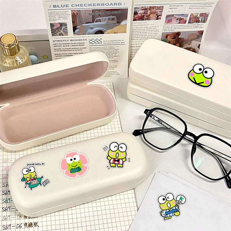 50 sheets of big-eyed frog decorative waterproof stickers
