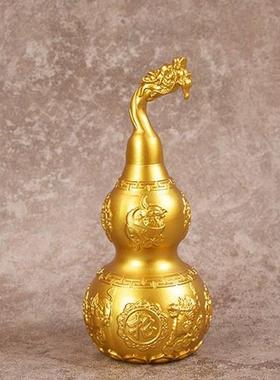 真品龙头葫芦黄铜摆件客厅招财纳福上下开盖空心大号如意貔貅桌面