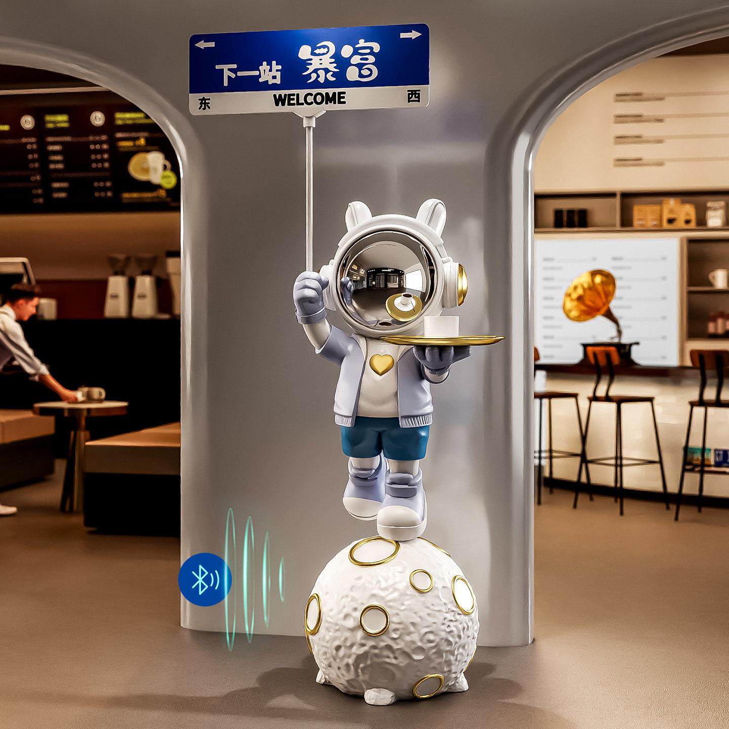 太空人摆件开业礼物适合饭店理髲店宠物店民宿烧烤店棋牌室舞蹈室,淘宝优惠券,粉丝福利购,淘宝优惠卷