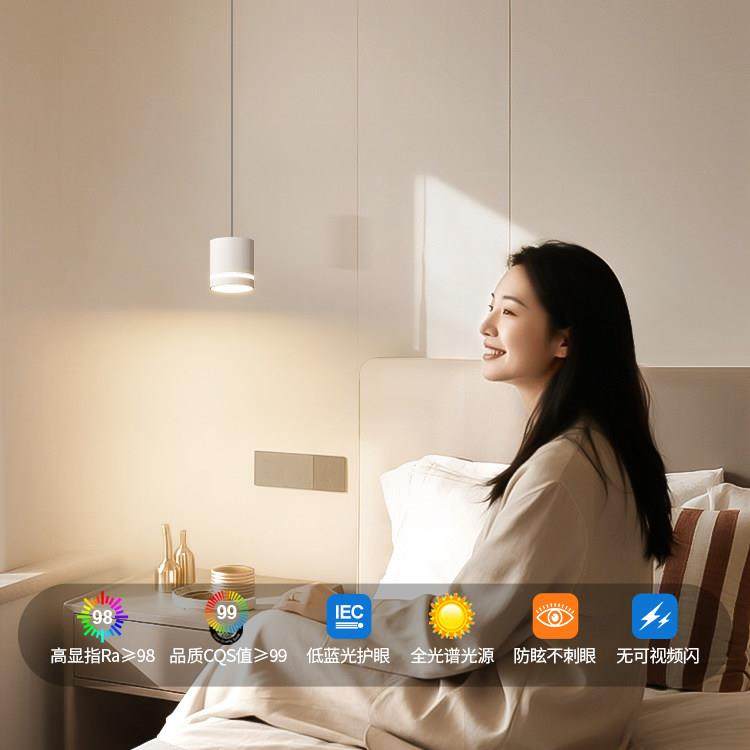 全光谱可升降小吊灯极简现代简约玄关卧室床头护眼2025新款吊线灯,淘宝优惠券,粉丝福利购,淘宝优惠卷
