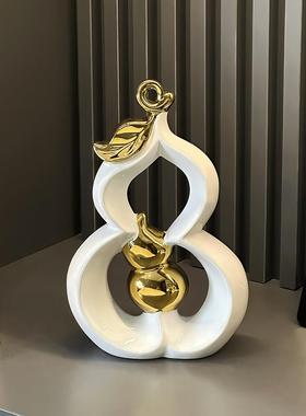 招财葫芦摆件酒柜装饰品轻奢高档客厅电视柜高级感工艺家居展示柜