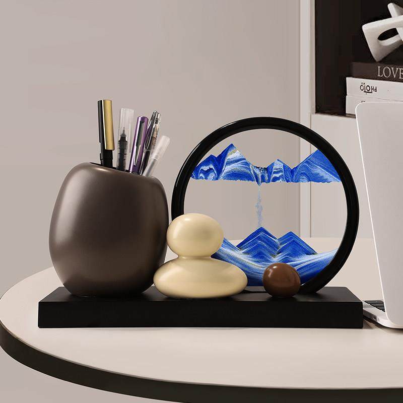 贝汉美时来运转流沙画 画笔筒办公室桌高级感小众送老师毕业礼物,淘宝优惠券,粉丝福利购,淘宝优惠卷