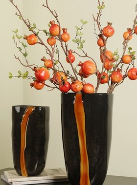 跃动的岩浆艺术琉璃花瓶轻奢客厅茶几电视柜可水培插花花器装饰品