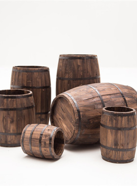 森系婚庆婚礼道具木质酒桶木桶舞台迎宾装饰摆件橱窗实木婚庆装饰