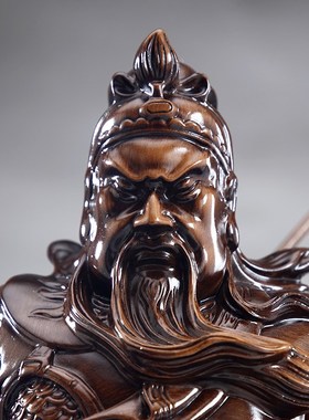 旺宅关公雕像摆件客厅装饰供奉关二爷像招财武财神像商铺开业礼品