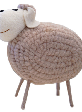 圣诞节毛毡大号羊桌面摆件家居客厅创意装饰品摄影道具手作工艺品