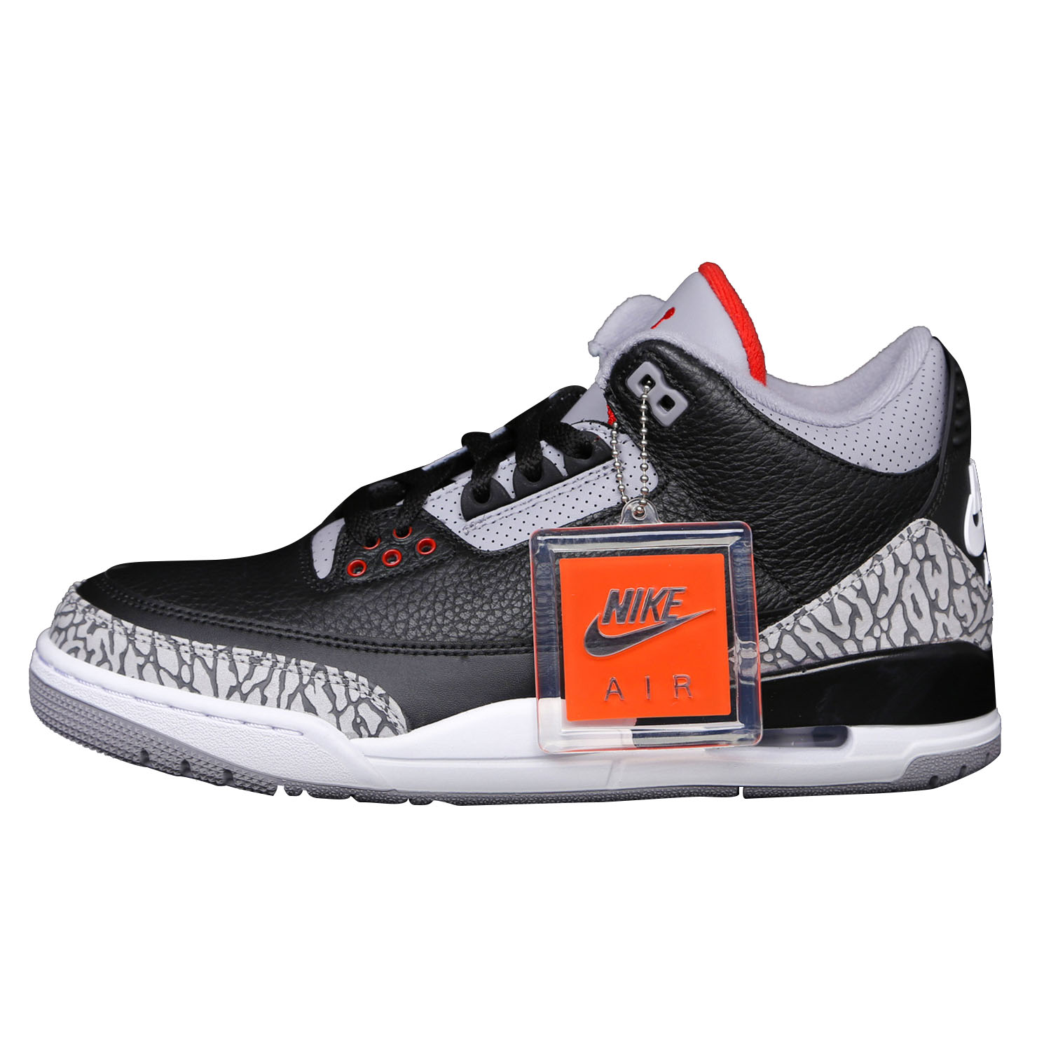 Nike/耐克正品 Air Jordan3 AJ3复刻男子黑水泥运动篮球鞋854262 - 图3