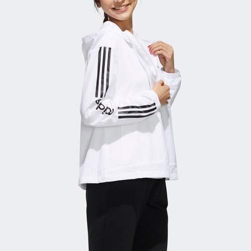Adidas/阿迪达斯正品 当季新款女子休闲连帽运动外套 FP7472 - 图0