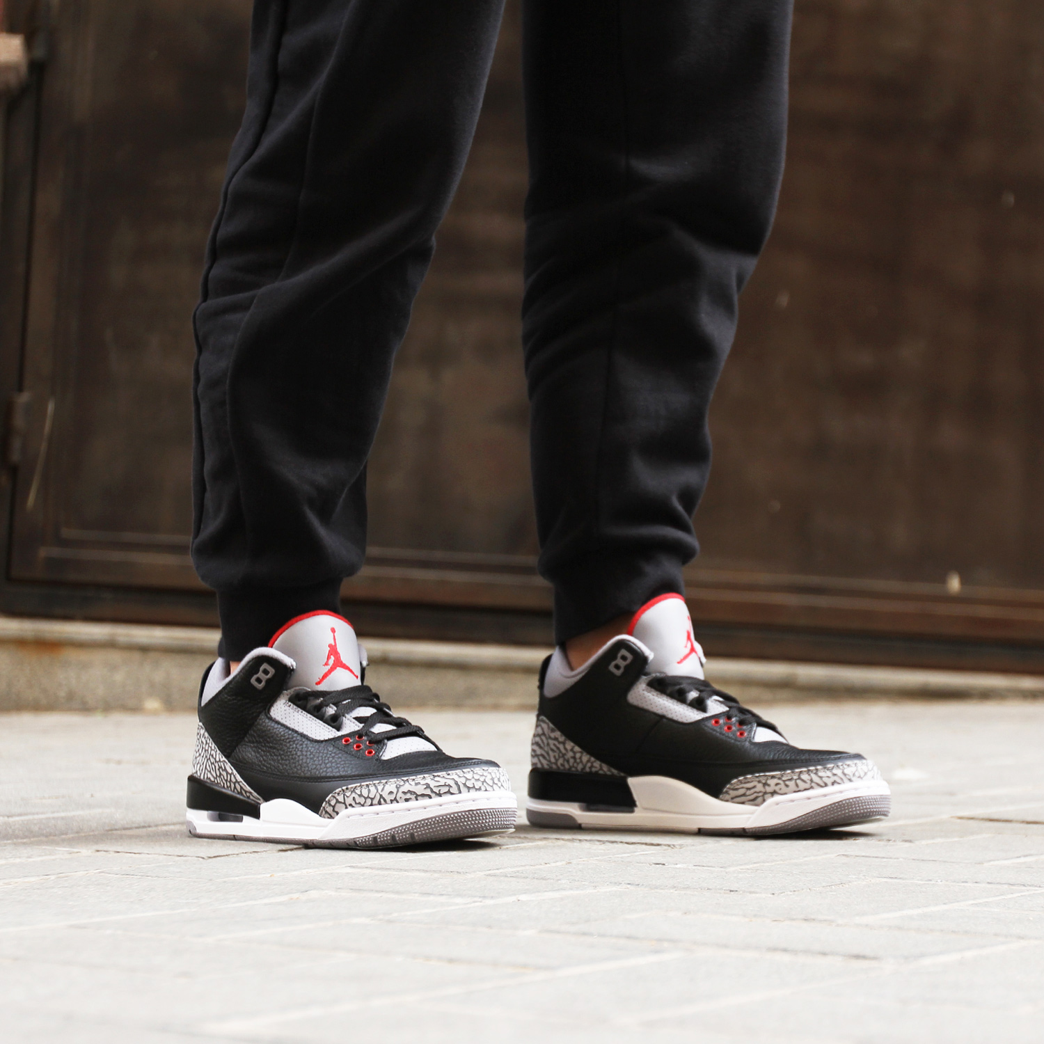 Nike/耐克正品 Air Jordan3 AJ3复刻男子黑水泥运动篮球鞋854262 - 图0