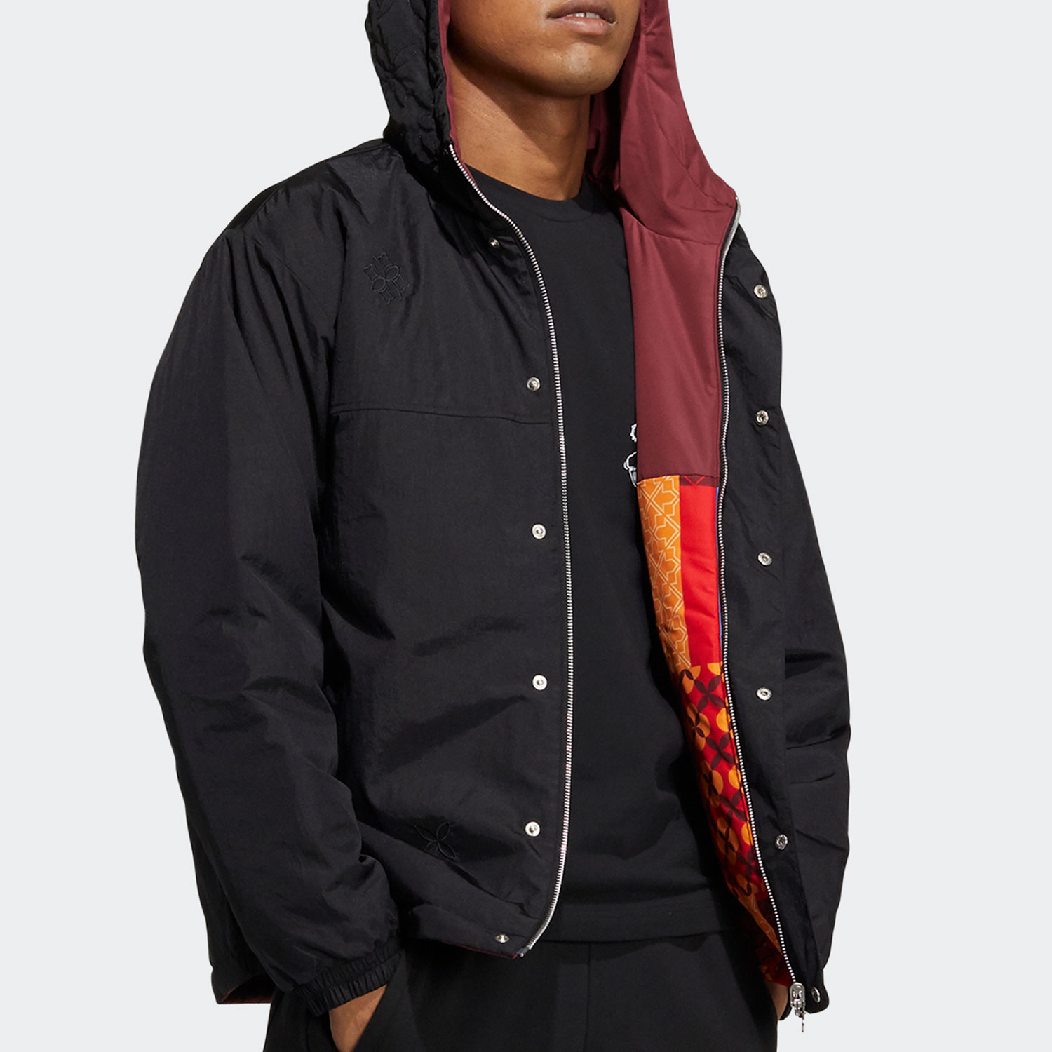 Adidas/阿迪达斯正品当季新款三叶草男子双面穿棉服 HD0330 - 图1