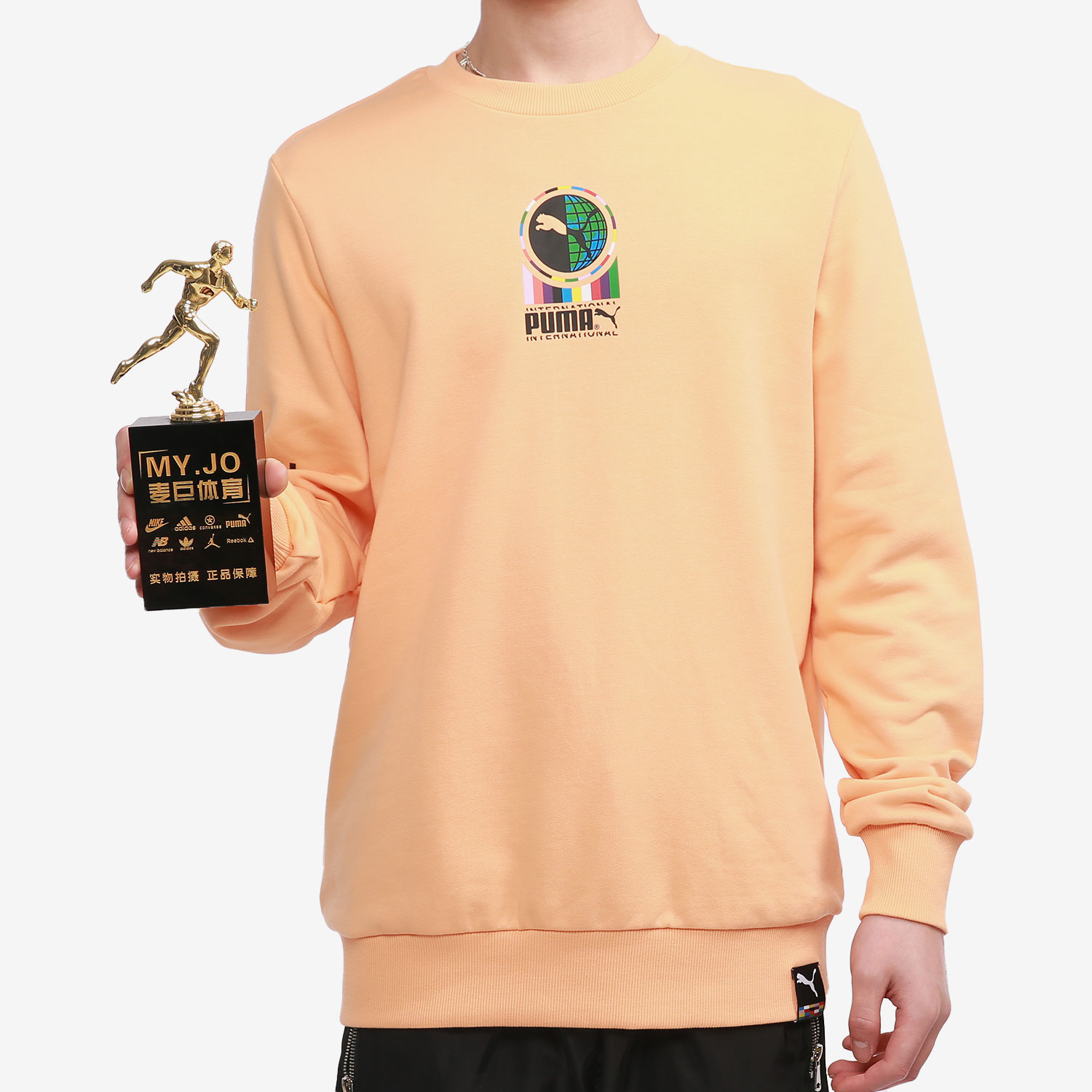 Puma/彪马正品春季新款男子简约休闲印花圆领卫衣 INTL 531416-36 - 图2