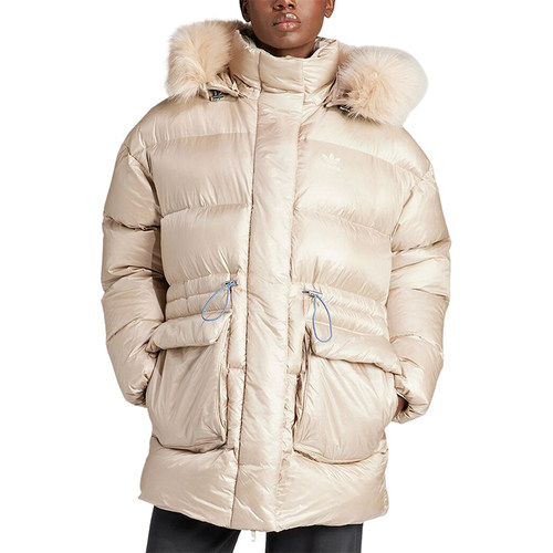 Adidas/阿迪达斯正品三叶草女子保暖连帽休闲羽绒服IR7116 - 图3