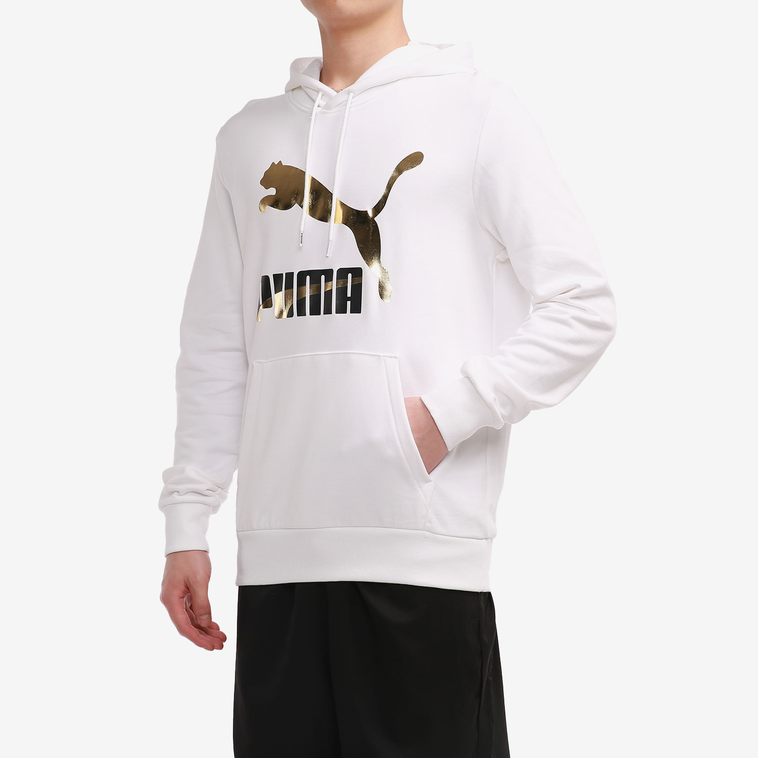 Puma/彪马正品新款男子休闲印花连帽套头衫卫衣 CLASSICS 531370 - 图1