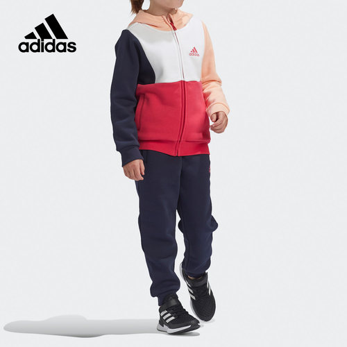 Adidas/阿迪达斯正品当季新款儿童舒适运动训练休闲套装GG3552 - 图2