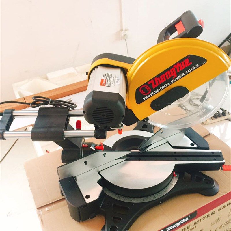 中粤7120感h应电机12寸无刷静音拉杆式斜切锯式锯铝机切割机铝合,淘宝优惠券,粉丝福利购,淘宝优惠卷