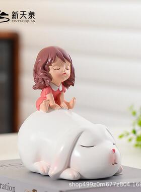 新BB2684-6天泉树卡脂工艺创意通品超萌摆件可清新书桌玄关装饰爱