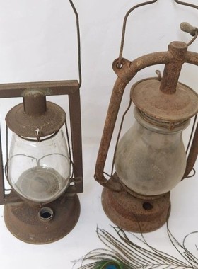 民俗老物件老煤油灯老式提灯怀旧收藏杂项影视道具旧货老东西摆件