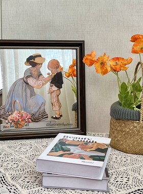 【镜面画】复古镜子m装饰画桌面摆件美式相框送母亲小朋友礼物推