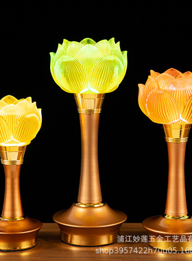 2024新款莲花灯充电佛堂灯长明灯led佛台灯观音佛灯佛前供灯家用
