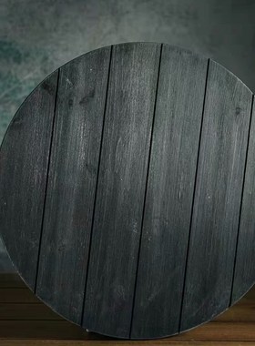 复古做旧桌面拍照背景板美t食静物摄影道具实木桌板圆桌面家居摆