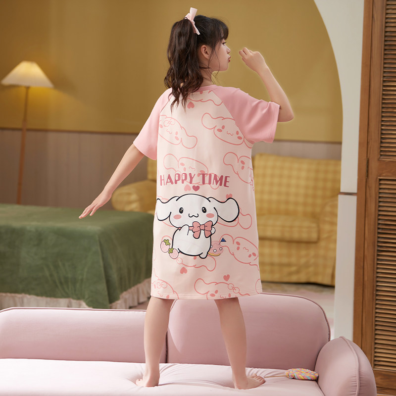 女童睡裙夏款公主风儿童睡衣2023新款纯棉夏季薄款女孩夏天中大童,淘宝优惠券,粉丝福利购,淘宝优惠卷