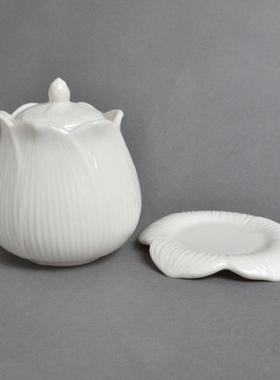 佛前供佛莲花杯子供水杯荷花净水圣水杯观音贡杯仙家供奉供杯陶瓷