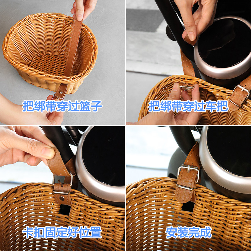 电动车前置挂物兜防水车筐收纳杂物神器电瓶车自行车可爱花朵挂包,淘宝优惠券,粉丝福利购,淘宝优惠卷