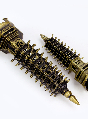 纯铜合金13层9层7层文昌塔摆件十三层办公室办公桌书房装饰